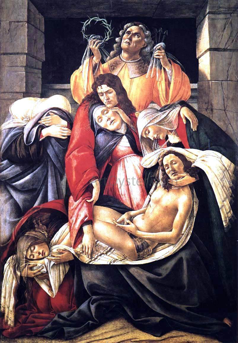 Sandro Botticelli Lamentation over the Dead Christ - Canvas Print