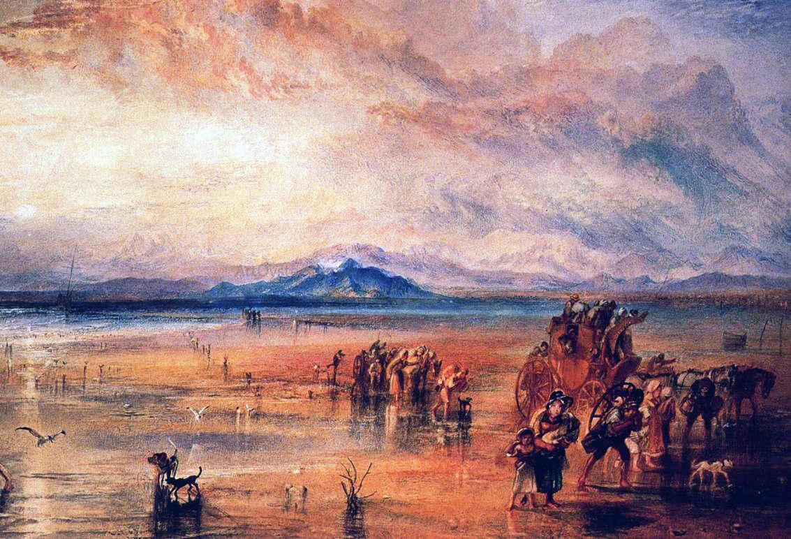 Joseph William Turner Lancaster Sands - Canvas Print