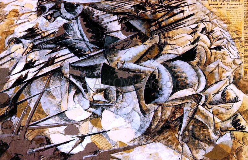 Umberto Boccioni Lancers - Canvas Print