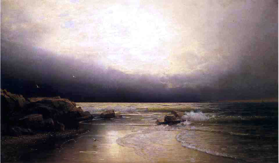 William Trost Richards Lands End - New Jersey Coast - Canvas Print
