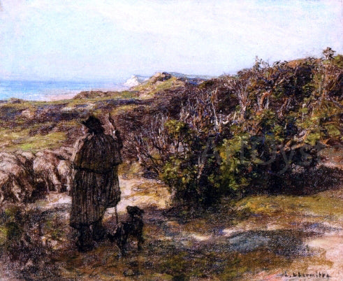 Leon Augustin L'hermitte) Landscape - Canvas Print