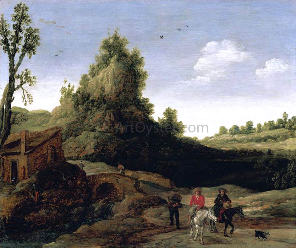 Esaias Van de Velde Landscape - Canvas Print