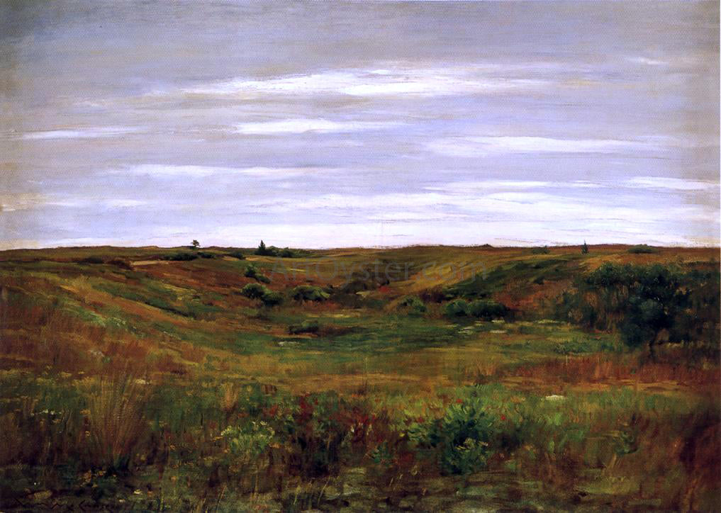 William Merritt Chase Landscape: A Shinnecock Vale - Canvas Print