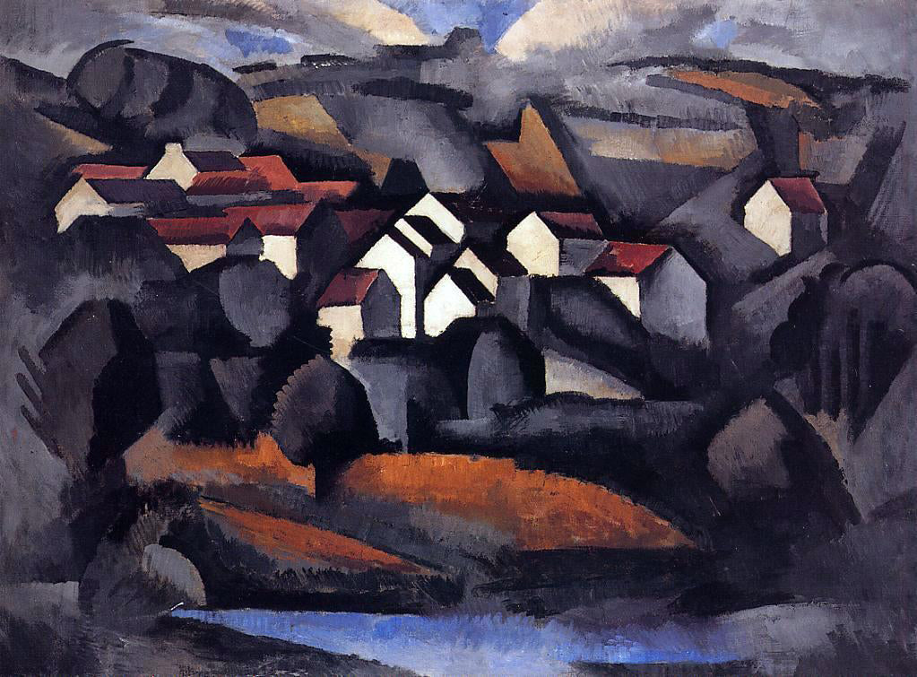 Roger De la Fresnaye Landscape at Ferte-Soud Jouarre, Final Version - Canvas Print