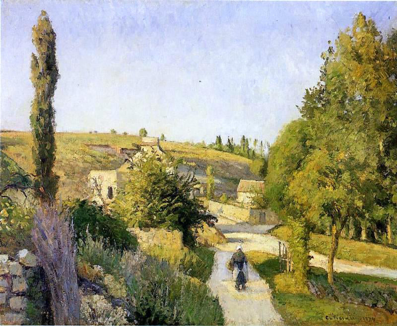 Camille Pissarro A Landscape at l'Hermitage, Pontoise - Canvas Print