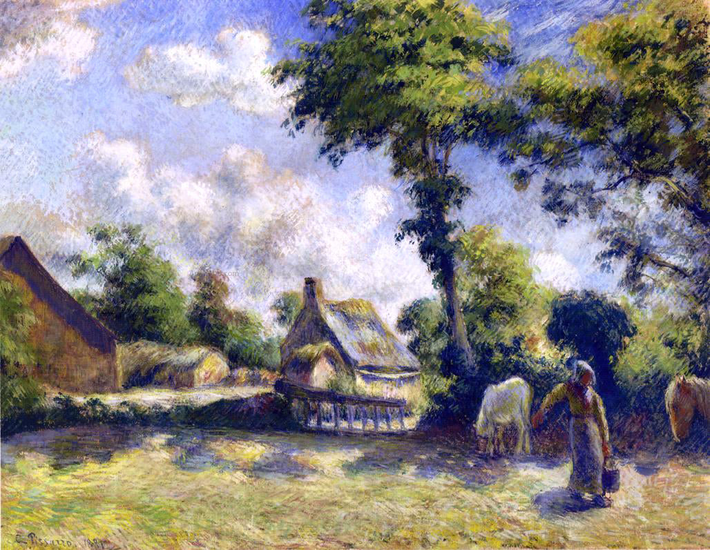 Camille Pissarro Landscape at Osny - Canvas Print