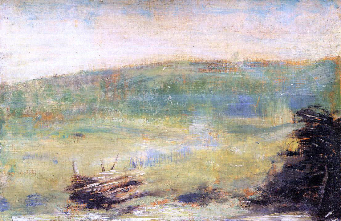 Georges Seurat Landscape at Saint-Ouen - Canvas Print