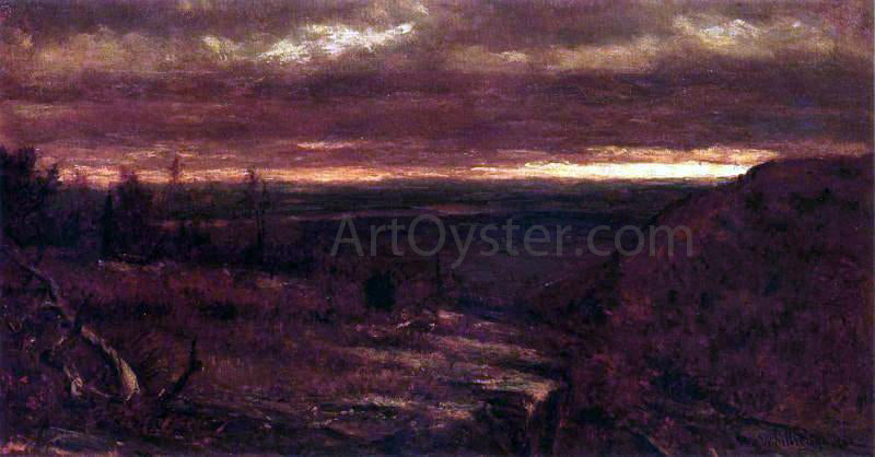 Thomas Worthington Whittredge Landscape at Sunset - Canvas Print