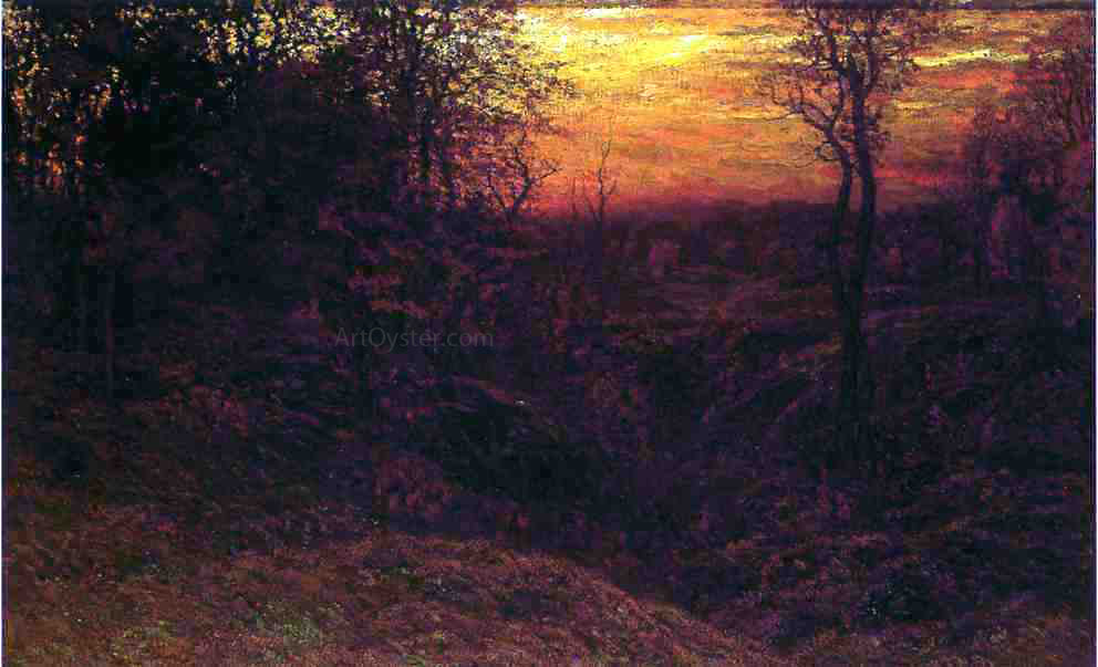 John Joseph Enneking Landscape at Sunset - Canvas Print