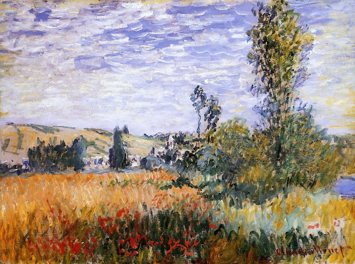 Claude Oscar Monet Landscape at Vetheuil - Canvas Print