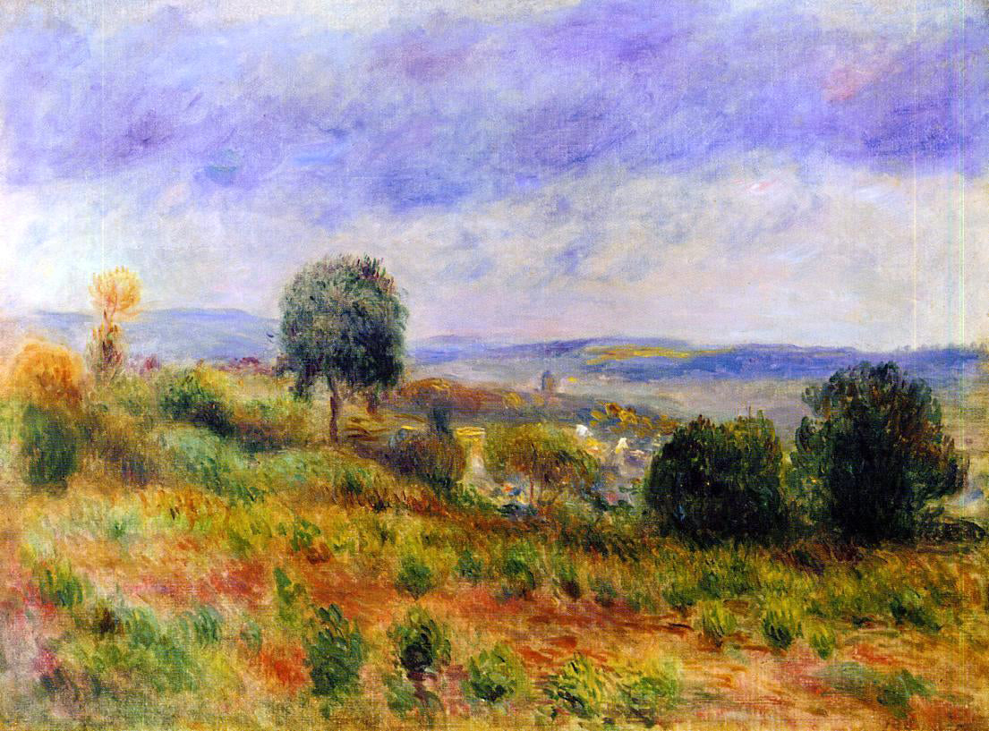Pierre Auguste Renoir Landscape: Auvers-sur-Oise - Canvas Print