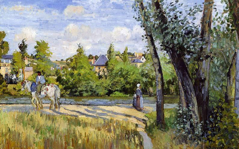 Camille Pissarro Landscape, Bright Sunlight, Pontoise - Canvas Print