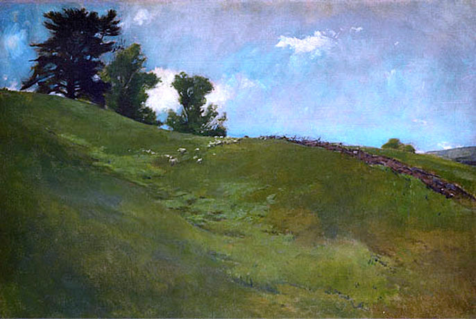 John White Alexander Landscape, Cornish, N.H. - Canvas Print
