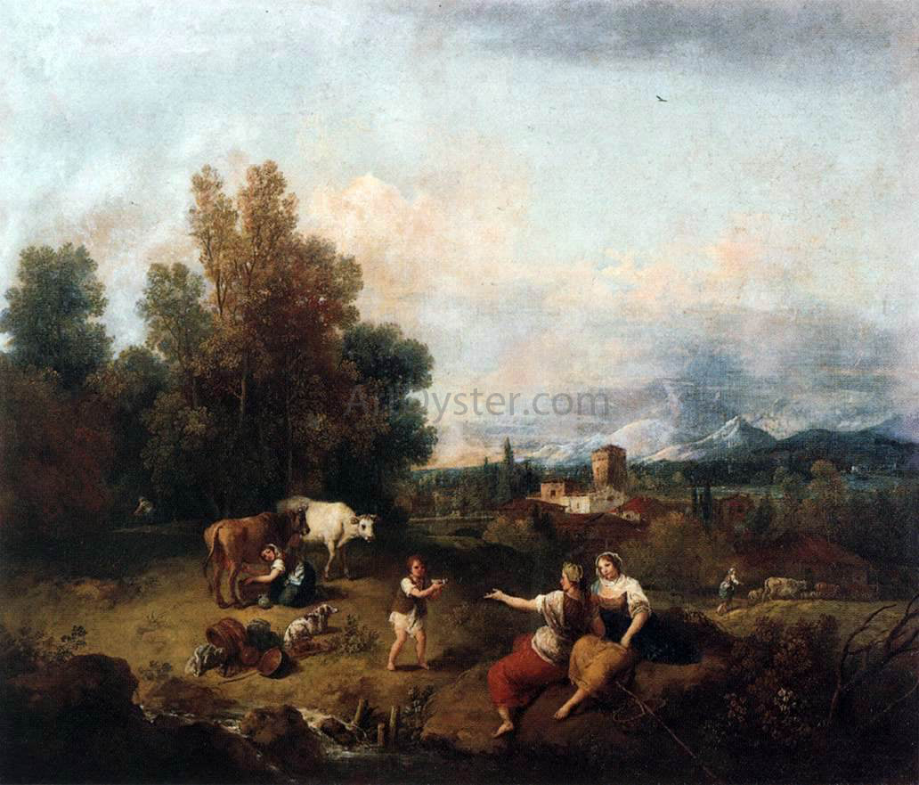 Francesco Zuccarelli Landscape - Canvas Print