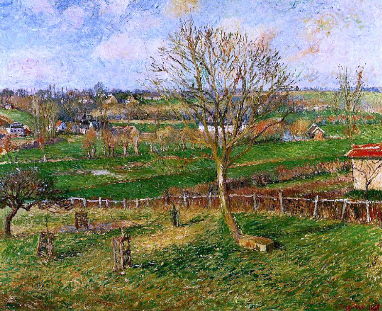 Camille Pissarro Landscape, Fields, Eragny - Canvas Print