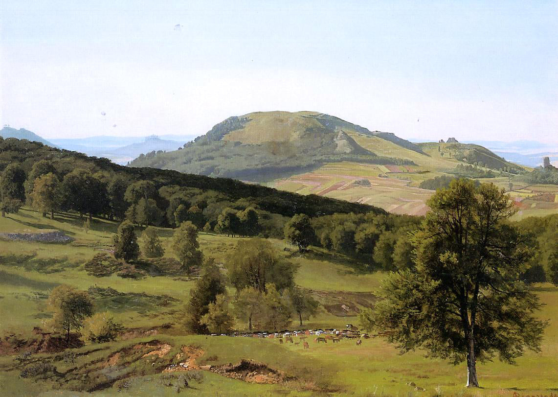 Albert Bierstadt Landscape: Hill and Dale - Canvas Print
