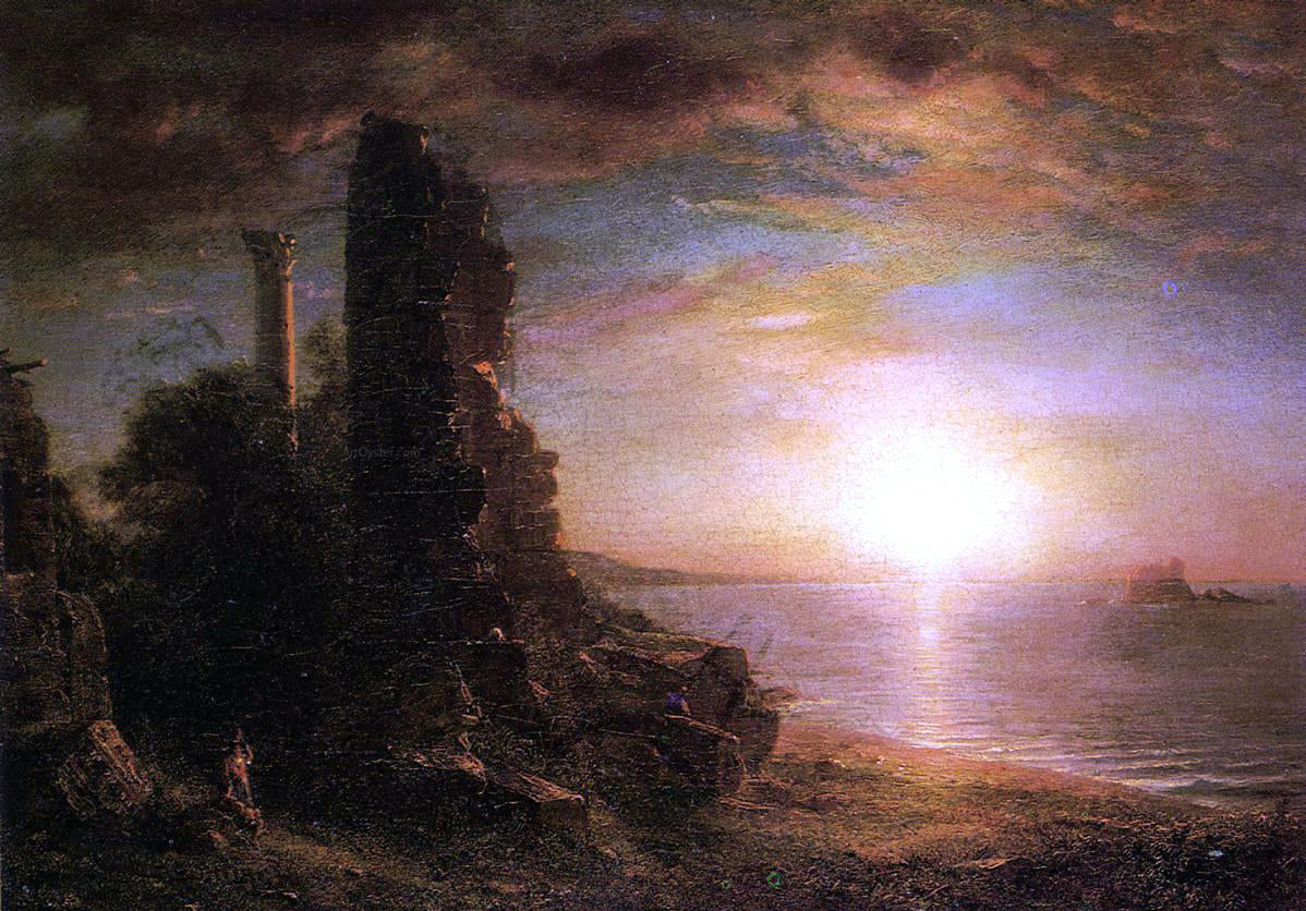 Frederic Edwin Church Landscape in Greece - Canvas Print