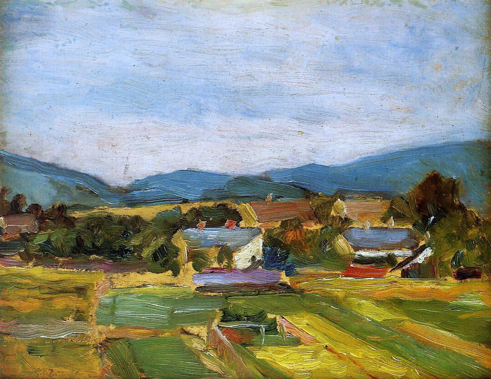 Egon Schiele Landscape in Lower Austria - Canvas Print