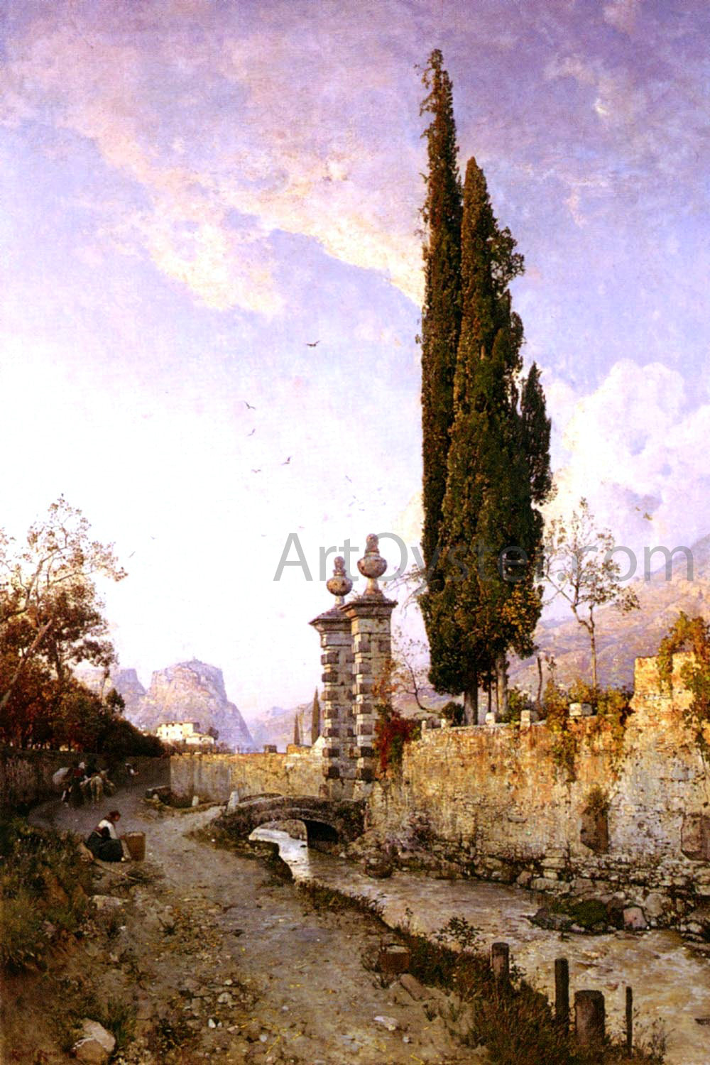 Robert Russ Landscape In Northern Italy - Canvas Print