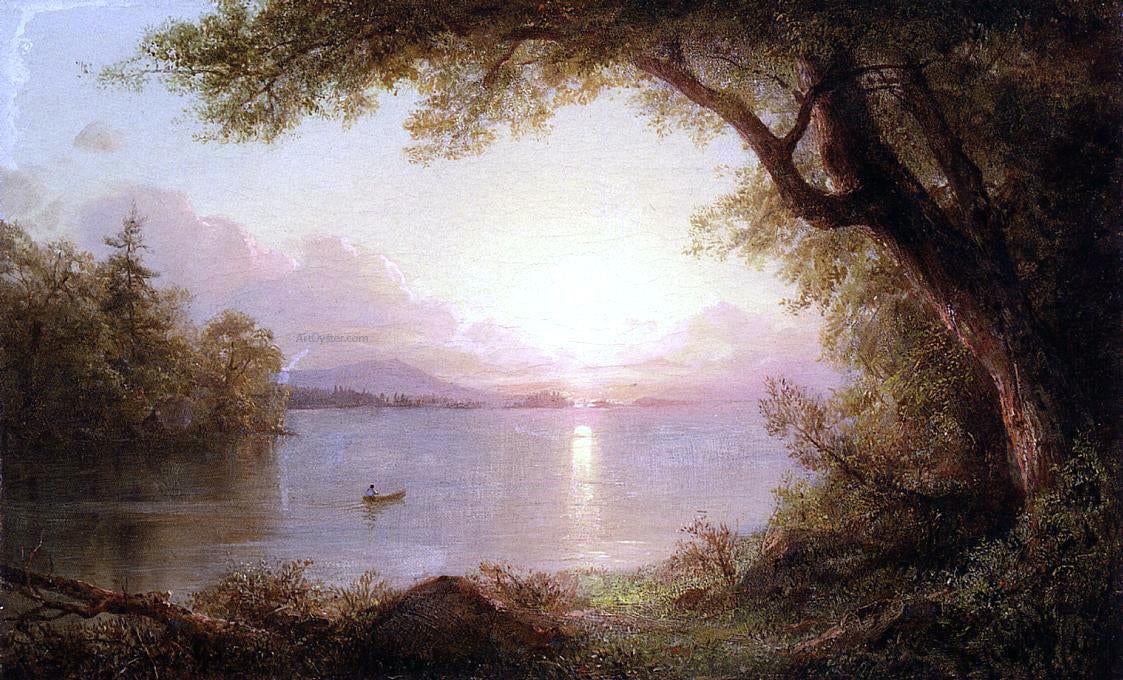 Frederic Edwin Church Landscape in the Adirondacks - Canvas Print