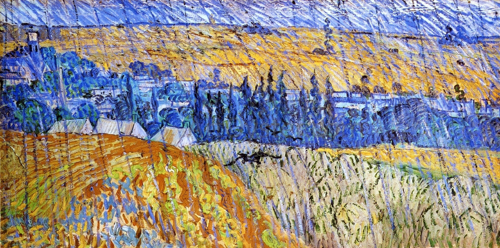 Vincent Van Gogh Landscape in the Rain - Canvas Print