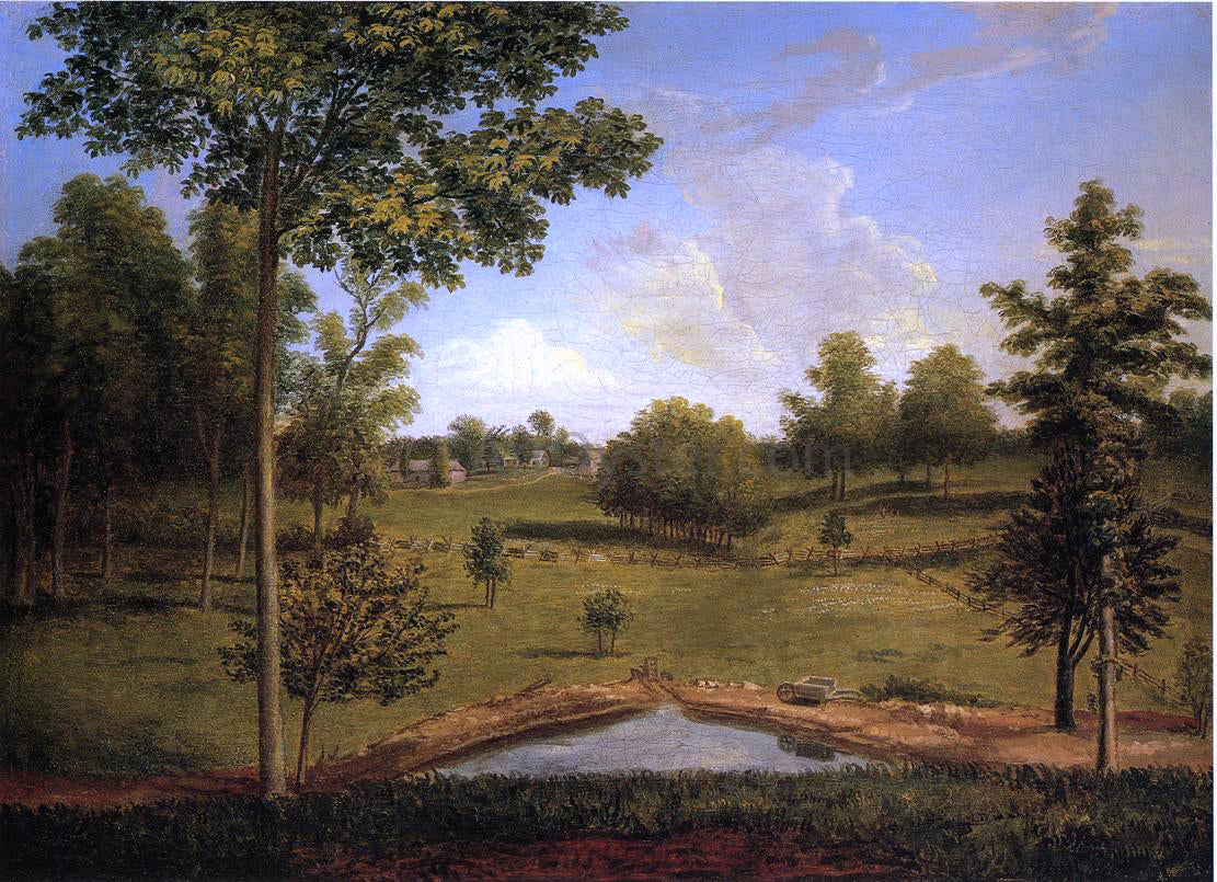 Charles Willson Peale Landscape Looking Towards Sellers Hall from Mill Bank - Canvas Print