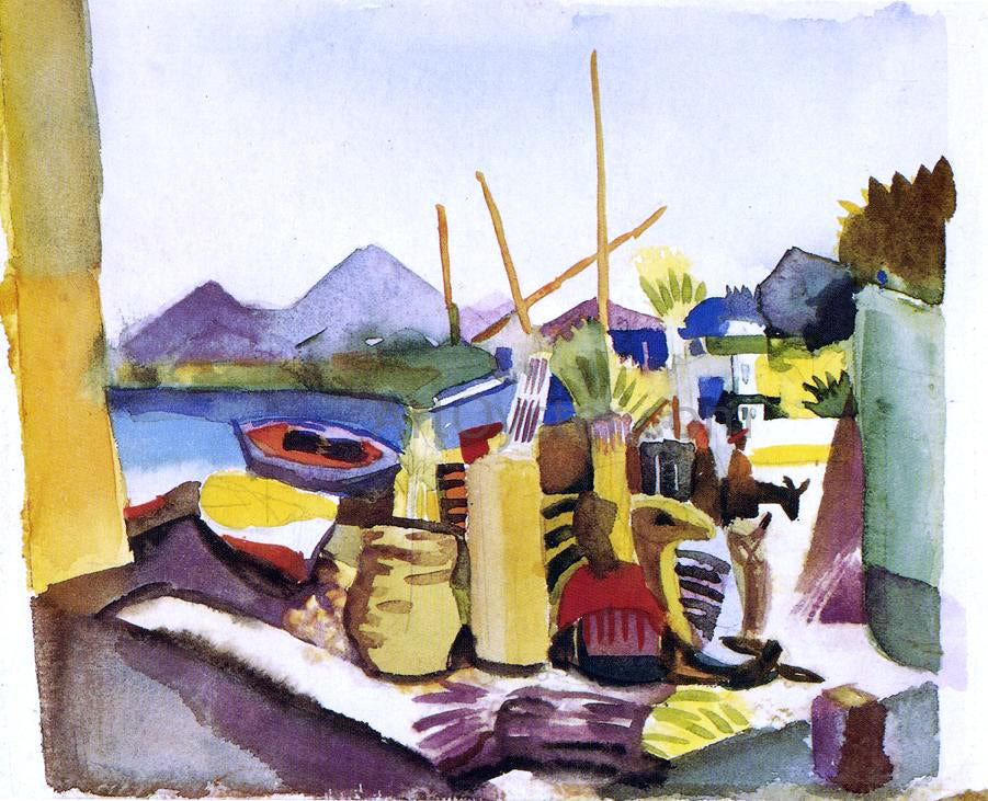 August Macke Landscape near Hammamet - Canvas Print