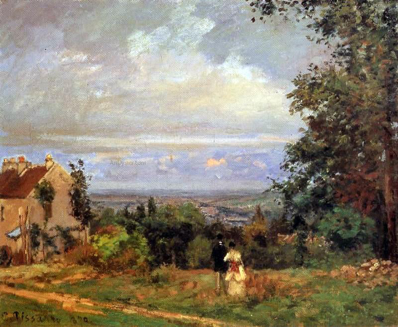 Camille Pissarro Landscape near Louveciennes - Canvas Print