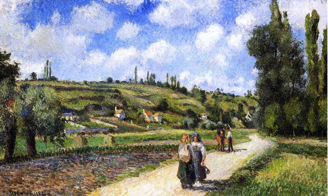 Camille Pissarro Landscape near Pontoise, the Auvers Road - Canvas Print