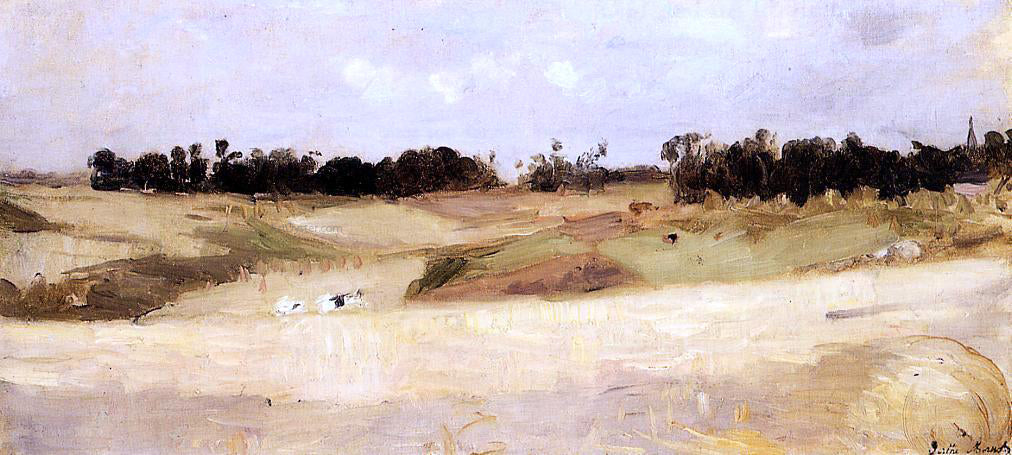 Berthe Morisot Landscape near Valenciennes - Canvas Print