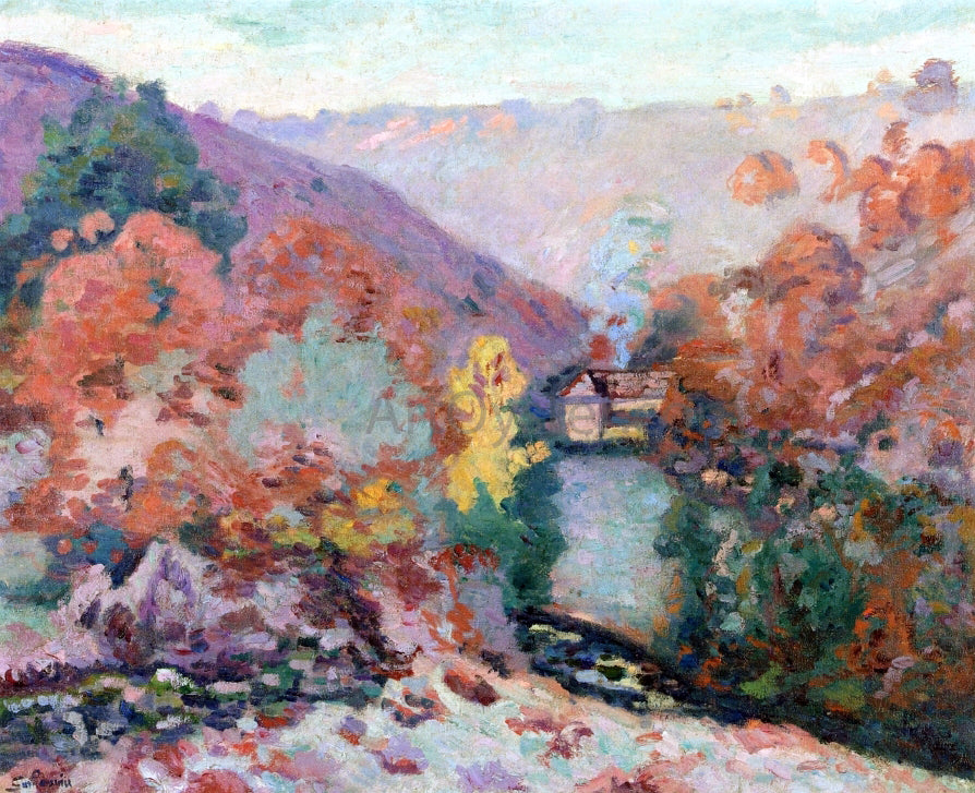 Armand Guillaumin Landscape of La Cruese, La Folie - Canvas Print