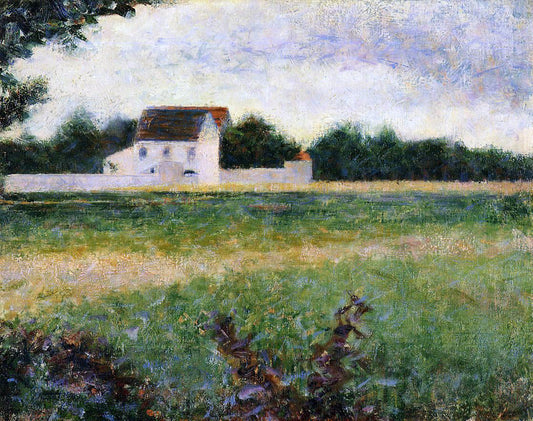 Georges Seurat Landscape of the Ile de France - Canvas Print