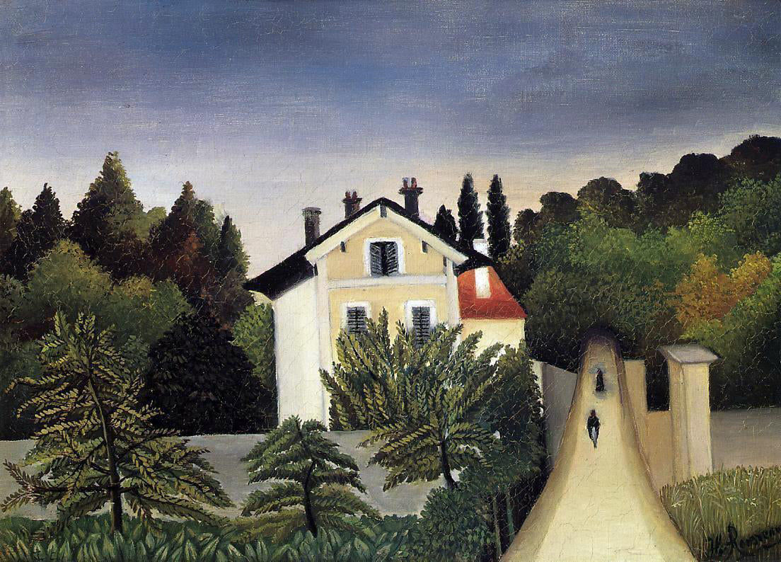 Henri Rousseau Landscape on the Banks of the Oise, Area of Chaponval - Canvas Print