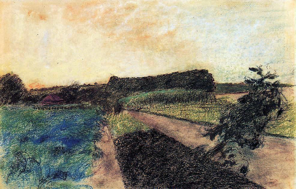 Edgar Degas Landscape on the Orne - Canvas Print