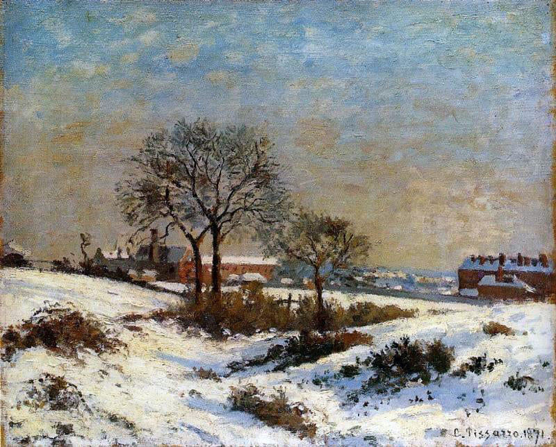 Camille Pissarro Landscape Under Snow, Upper Norwood - Canvas Print