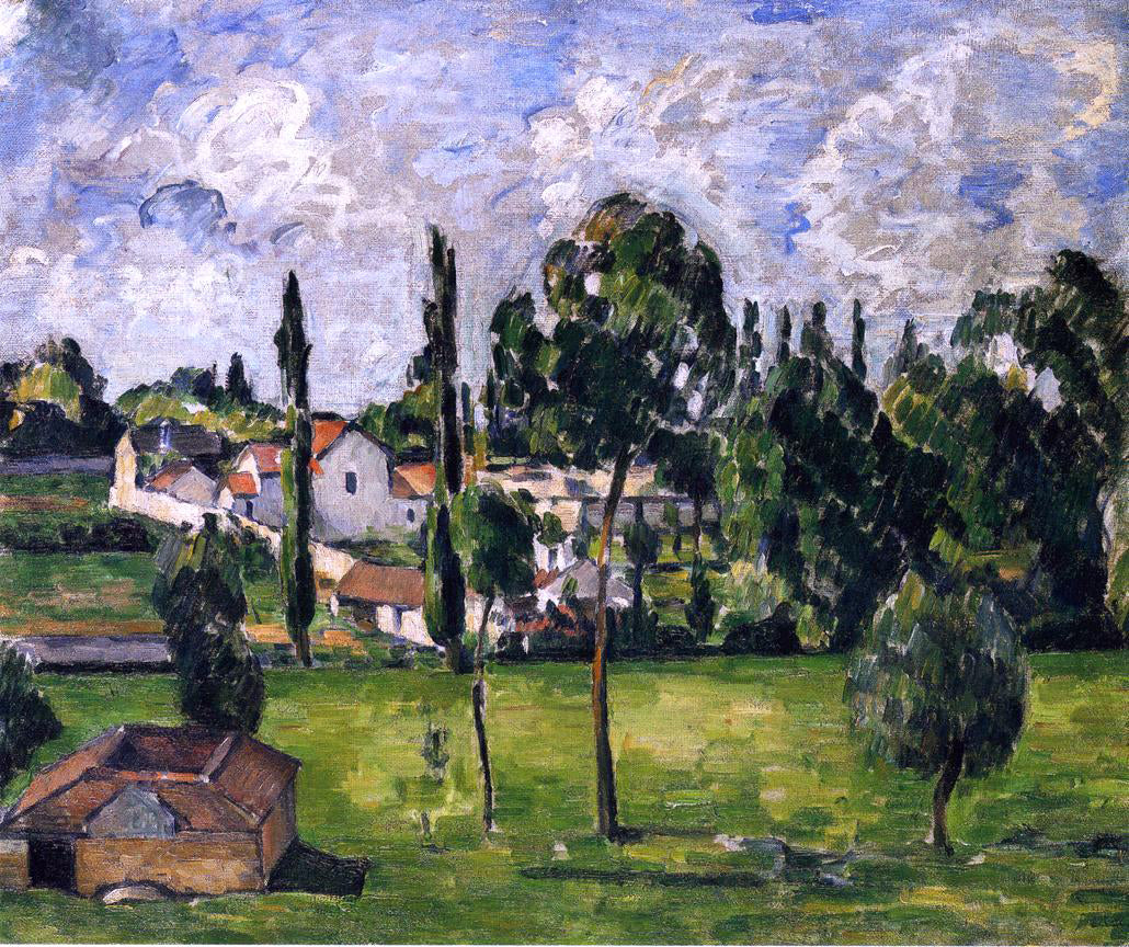 Paul Cezanne Landscape with a Canal - Canvas Print