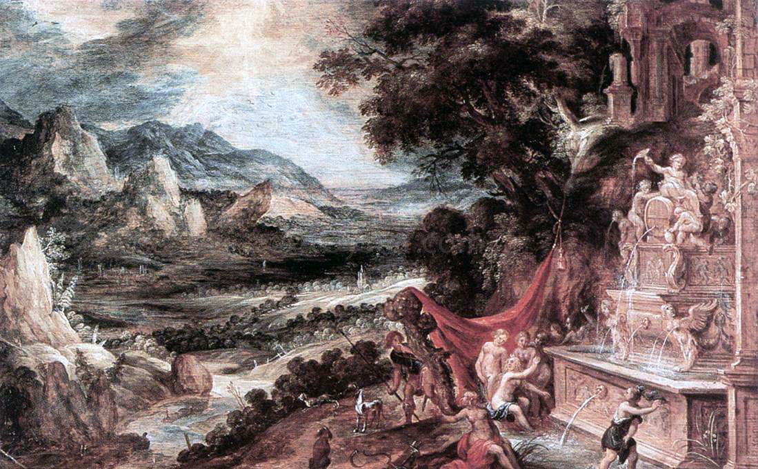 Kerstiaen Keuninck Landscape with Actaeon and Diana - Canvas Print