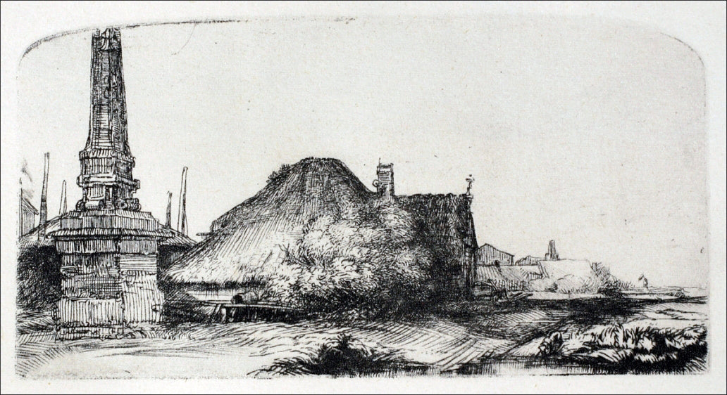 Rembrandt Van Rijn The Landscape with an Obelisk - Canvas Print