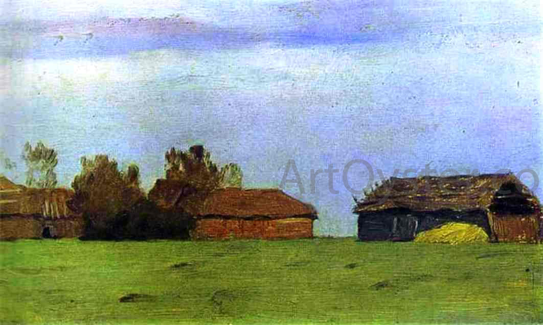 Isaac Ilich Levitan Landscape with Buildings - Canvas Print