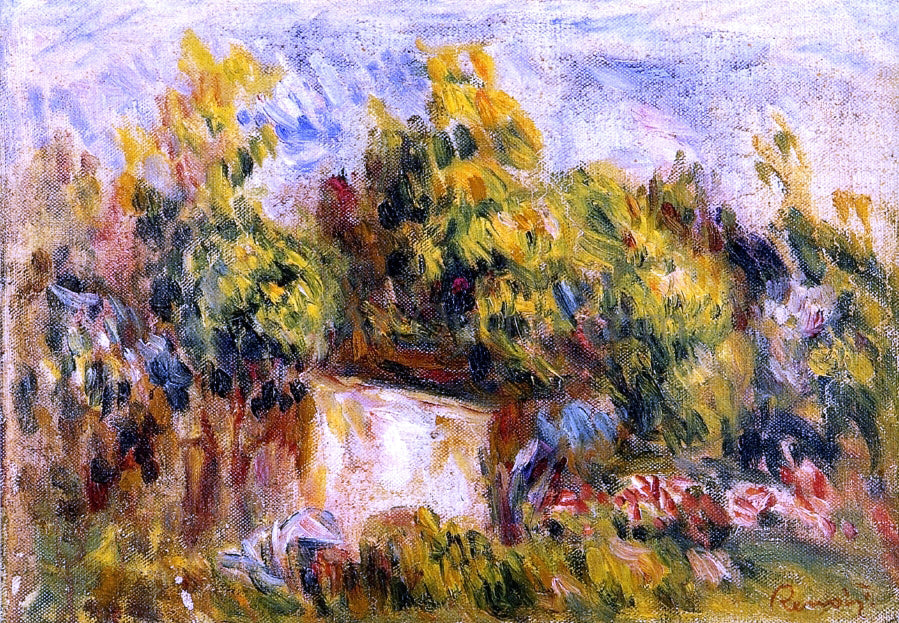 Pierre Auguste Renoir Landscape with Cabin - Canvas Print