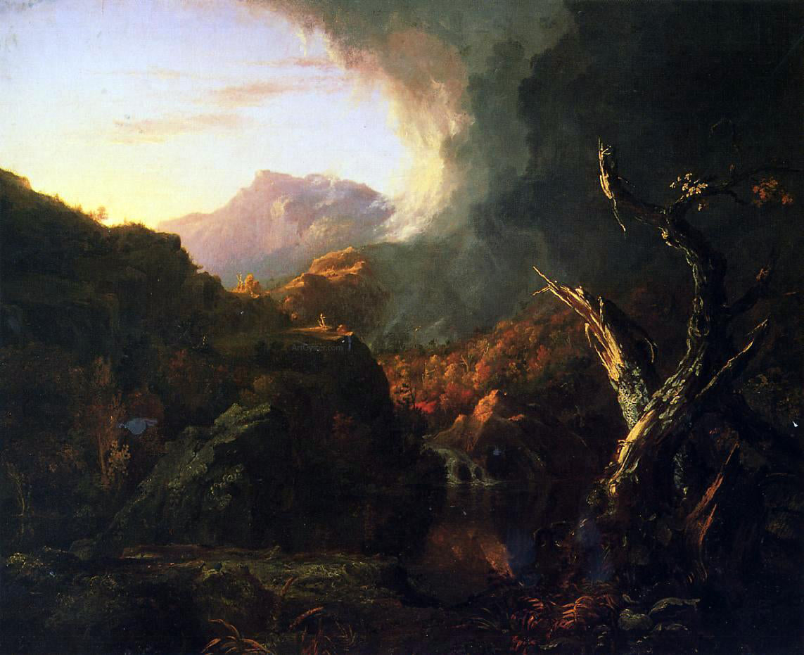 Thomas Cole Landscape with Dead Trees - Canvas Print