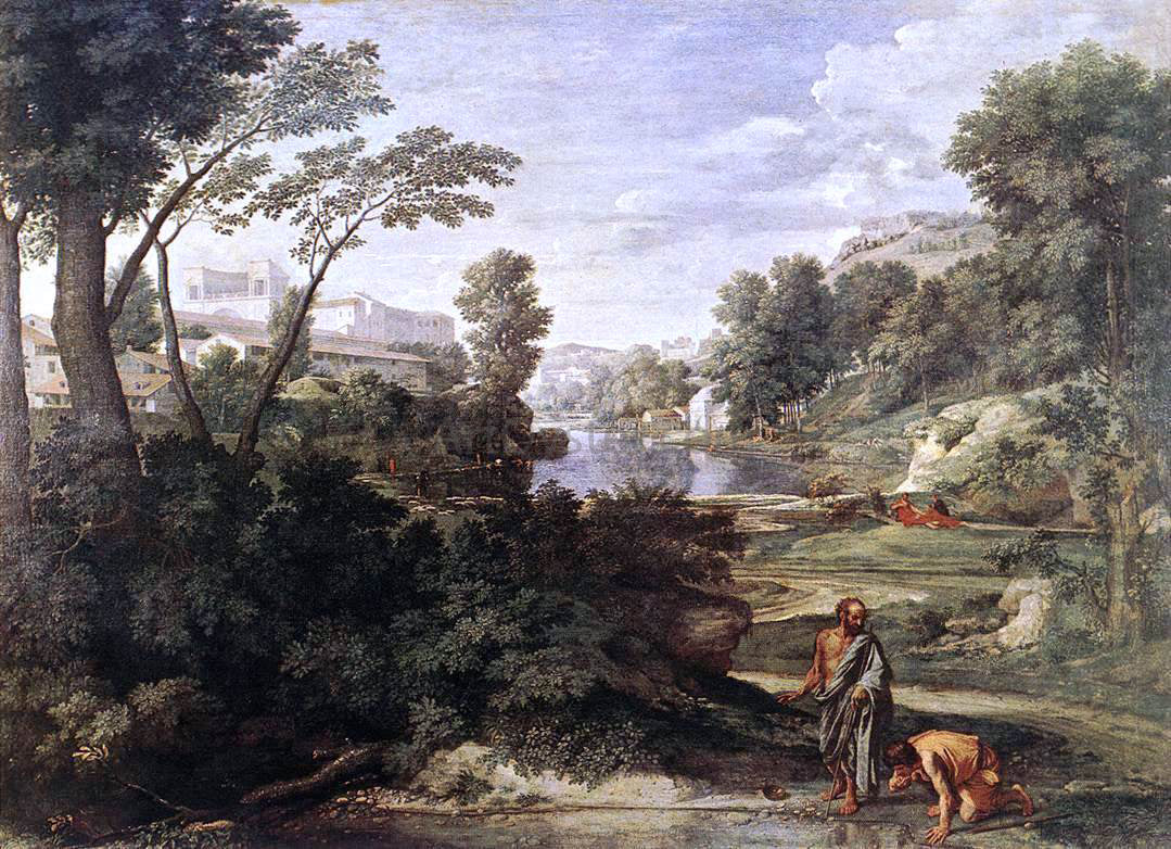 Nicolas Poussin Landscape with Diogenes - Canvas Print