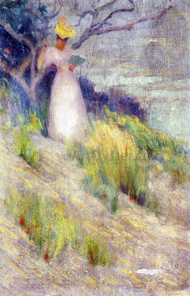 Robert Henri A Landscape with Figure in Pink - Canvas Print