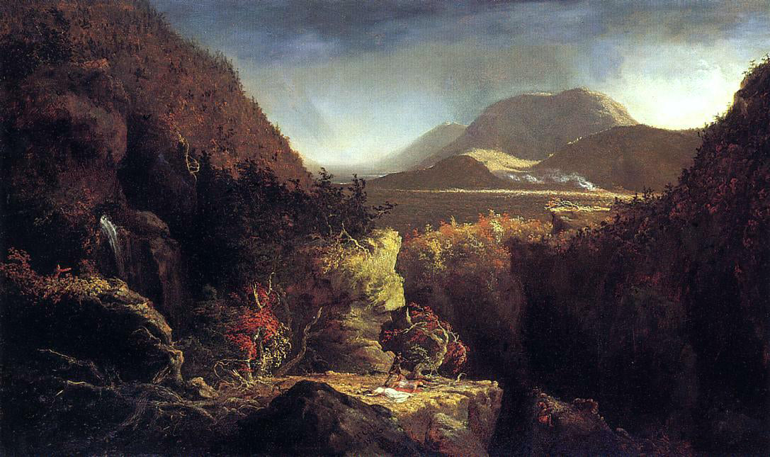 Alexander Helwig Wyant Landscape with Figures; - Canvas Print