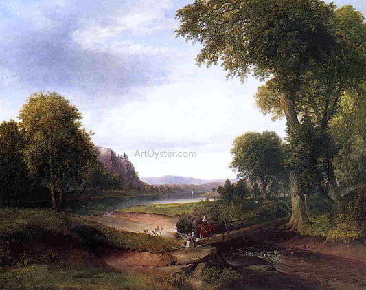 Thomas Doughty Landscape with Footbridge - Canvas Print
