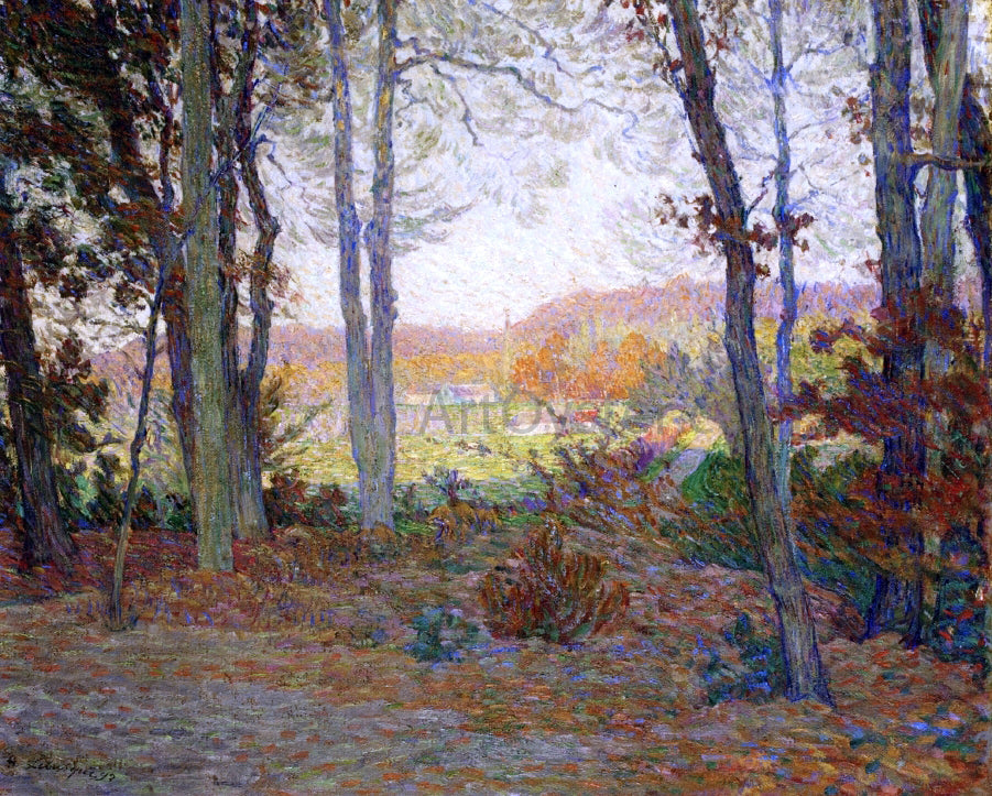 Henri Lebasque Landscape with House in the Woods in Saint Thomas, Antilles - Canvas Print