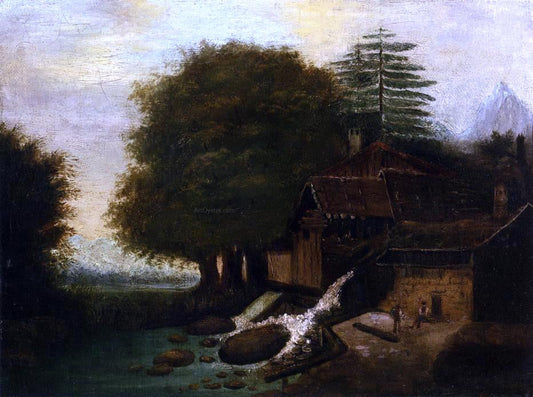 Paul Cezanne The Landscape with Mill - Canvas Print