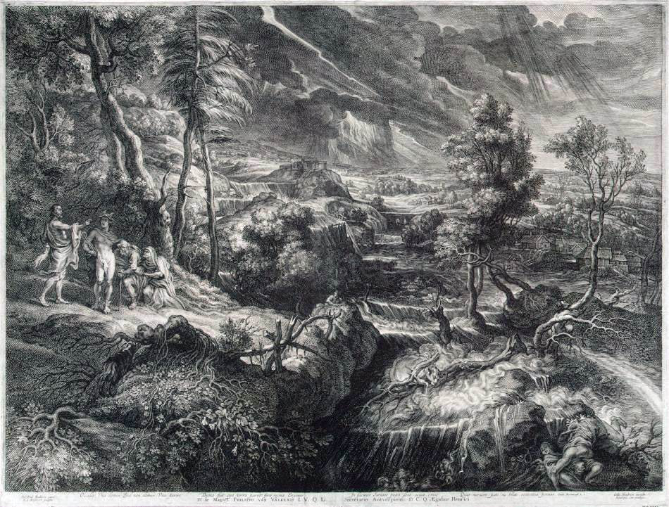 Schelte Adamsz Bolswert Landscape with Philemon and Baucis - Canvas Print