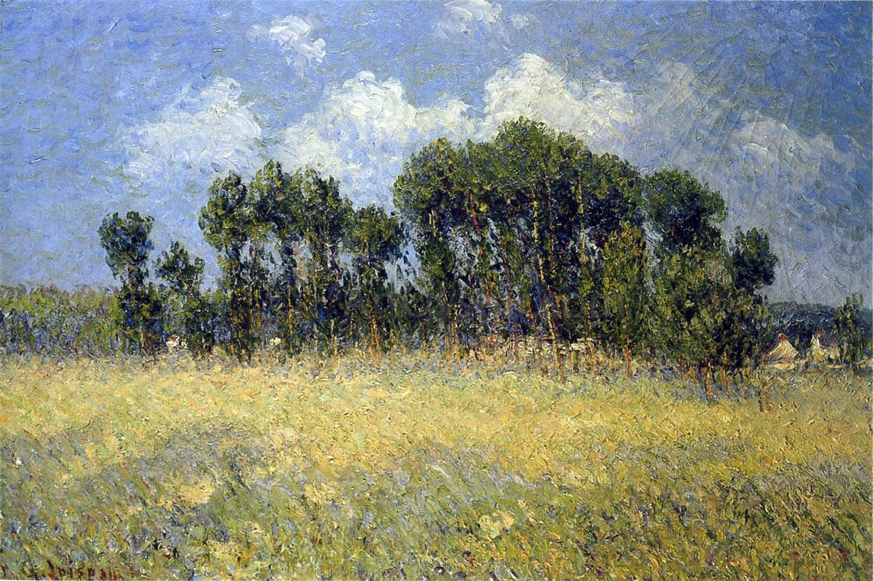 Gustave Loiseau Landscape with Poplars - Canvas Print