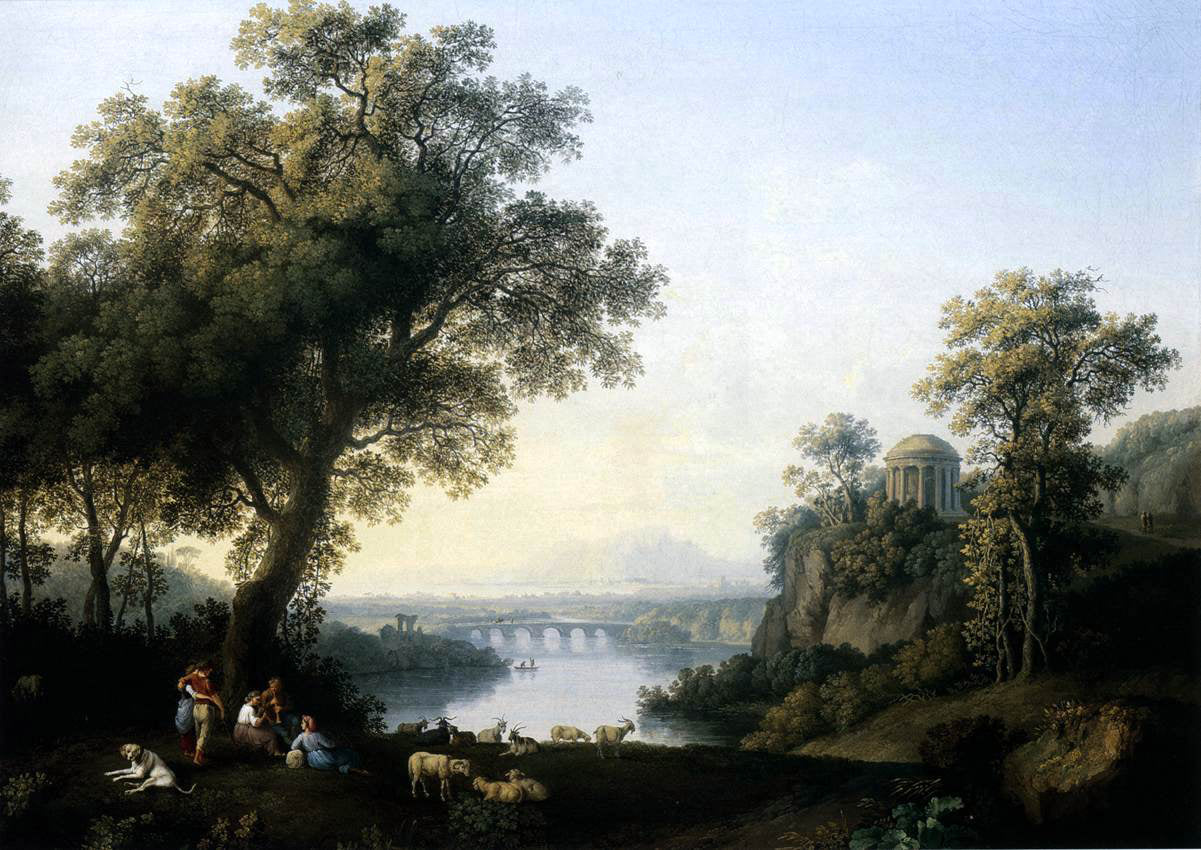 Jacob Philipp Hackert Landscape with River - Canvas Print